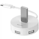 Хаб USB HUB Baseus Round Box USB3.0 to 1USB3.0/3USB2.0 0,1M CAHUB-F02 White - изображение 3