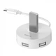 Хаб Type-C HUB Baseus Round Box to 1USB3.0/3USB2.0 CAHUB-G02 White - изображение 3