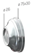 Чашка GHIDINI DN26 х 75 / 30 мм латунь хром (836) - изображение 2