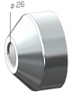 Чашка GHIDINI DN26 х 100 / 60 мм латунь хром (836E) - изображение 2