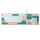 Клавіатура Aula F2088 PRO Plus 9 Orange Keys KRGD Blue USB UA White/Blue (6948391234908) - изображение 1
