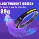 Акумуляторний LED ліхтар BauTech на голову з датчиком руху Чорний (1012-979-00) - зображення 7