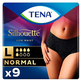 Pieluchomajtki Tena Silhouette Normal Black L 9 Uds (7322541056784) - obraz 1