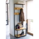 Дизайнерская Напольная вешалка в стиле Loft Design 60x30x180h Черный/Дерево ATL081 - изображение 2