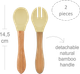 Ложка и вилка силиконовые MinikOiOi Dig In Mellow Yellow (101060059) - изображение 2