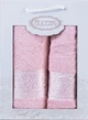 Набір з 2-х махрових рушників Gulcan. Ornament light pink-50х90-70х140 (2 шт) - зображення 2