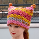 Жіноча трикотажна шапка - кішка, HandMade модна стильна шапка з вушками на кожен день від PRIGRIZ - зображення 2