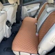 Накидка для авто з перфорованої екошкіри, коричнева з коричневим рядком, Преміум, Повний комплект - изображение 6