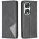 Чехол-книжка с кармашками UniCase Geometric Pattern для Honor 90 - Black - изображение 1
