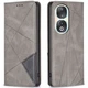 Чехол-книжка с кармашками UniCase Geometric Pattern для Honor 90 - Grey - изображение 1