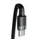 Кабель Baseus Type-C Cafule PD 2.0 100W 2m, Gray+Black (CATKLF-ALG1) - зображення 3