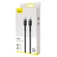 Кабель Baseus Type-C Cafule PD 2.0 100W 2m, Gray+Black (CATKLF-ALG1) - зображення 5