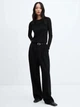 Лонгслів довгий жіночий Mango Blair 57025814-99 L Чорний (8447034365576) - зображення 4