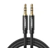 Кабель UGREEN AV112 3.5mm to 3.5mm Gold Plated Metal Case with Braid 1m Black (50361) - изображение 1