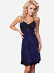 Erotyczny peniuar DKaren Plus Size Slip Viola 5XL Navy Blue (5903251420090) - obraz 1