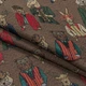 Ткань жаккард энималс зверушки цветные фон коричневый (280см 336г/м² пог.м) (148974) - изображение 1