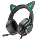 Навушники HOCO Cute cat luminous cat ear gaming headphones W107 - изображение 1