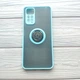 Чехол Armor Ring для Xiaomi Redmi Note 11 / Note 11S противоударный c кольцом Светло-голубой - изображение 1