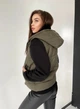Женский теплый жилет с капюшоном с KM 0026 54-56 Хаки ( 0026/5 D ) - изображение 4