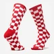 Носки мужские высокие Vans MN CHECKERBOARD VN0A3H3NRLM1 коттон 6.5-9 Красные (191929012318) - изображение 2