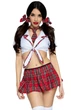 Костюм школярки Leg Avenue Miss Prep School Червоний XS - зображення 1