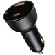 Автомобільний зарядний пристрій Baseus Superme Digital Display PPS Dual Quick Charger Car Charger 100 W Black (CCZX-01) - изображение 1
