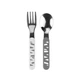 Ложечка і виделка з нержавіючої сталі (Білий та сірий) "BabyOno" - изображение 1