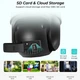 Беспроводная WiFi IP камера видеонаблюдения двойная Smart P11 ICSEE 3MP+3MP уличная, поворотная, сигнализация, микрофон, динамик Grey - изображение 3