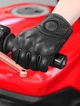 Мото перчатки кожаные Motowolf перфорированные Черные M - изображение 4