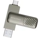 Флешка Металлическая Movespeed U1 Pro 2 в 1 USB 3.0 + OTG Type-C USB3.1 64Гб Black - изображение 1