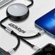 Дата кабель рулетка (3 в 1) USB – Type C, Micro USB, Lightning, CARPRIE J26 – 120 см / 100W / 6A / Fast Charger / с чипом заряда - изображение 3