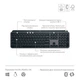 Клавiатура бездротова Logitech MX Keys S Plus Palm Rest Graphite (920-011589) - изображение 7