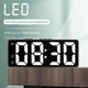 Настольные зеркальные часы с будильником LED Mirror Table Clock Black-01, Athand - изображение 4