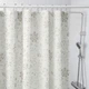 Шторка для душу IKEA TYCKELN з квітами білий бежевий 180х200 см 504.749.11 - зображення 2