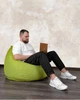 Крісло мішок груша Овал Coolki Рогожка XL 105x85 салатовий - зображення 4