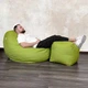 Кресло мешок груша Овал Coolki Рогожка XXL 130x90 салатовый - изображение 6
