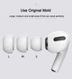 Набор амбушюр 3 пары силиконовые Grendio для наушников AirPods Pro, размер S, М, L, Белые (2049057) - изображение 5