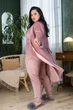 Комплект тройка пижама брючна с халатом XXL MiaNaGreen Кп1580 XL Пудра - изображение 5