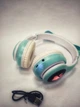 Беспроводные Bluetooth наушники "Cat Headset" с кошачьими ушками мятные - изображение 3