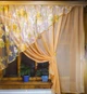 Занавеска Фая абрикосовый пион желтый левый 1,7 *2,8 м - изображение 3
