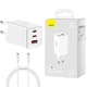 Зарядное устройство СЗУ Baseus GaN5 Pro 2xUSB-C + USB 65 W White (CCGAN65E5) - изображение 6
