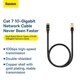 Кабель Baseus high Speed Seven types of RJ45 10gigabit network cable (round cable) |8m| black - зображення 3