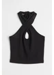Топ-блузка H&M L Черный 1068194_05 - изображение 1