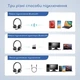 Беспроводная Bluetooth гарнитура New Bee BH58 с кнопками управления и шумоподавлением - изображение 4