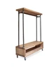 Дизайнерская Напольная вешалка в стиле Loft Design 100x40x170h Серый/Дерево ATL374 - изображение 4