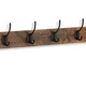 Дизайнерская Напольная вешалка в стиле Loft Design 100x45x190h Черный/Дерево ATL899 - изображение 3