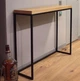 Дизайнерська Барна стійка з натурального дерева Loft Design 140х40х120h Чорний / Дерево ATL308 - зображення 2