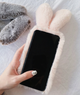 Чехол кролик плюшевый с ушками для Xiaomi Poco M2 / pink - изображение 2