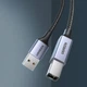 Кабель для принтера UGREEN US369 USB-A 2.0 - USB-B 2.0 Cable Braided, 1.5m Black 80802 - изображение 2