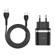 Сітчасте зарядне пристрій з кабелем HOCO C12Q Smart QC3.0 charger set(Type-C) 18W Black (6931474716293) - зображення 3